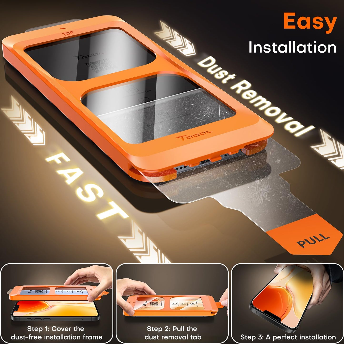 TOCOL for iPhone 16e Screen Protector, Clear