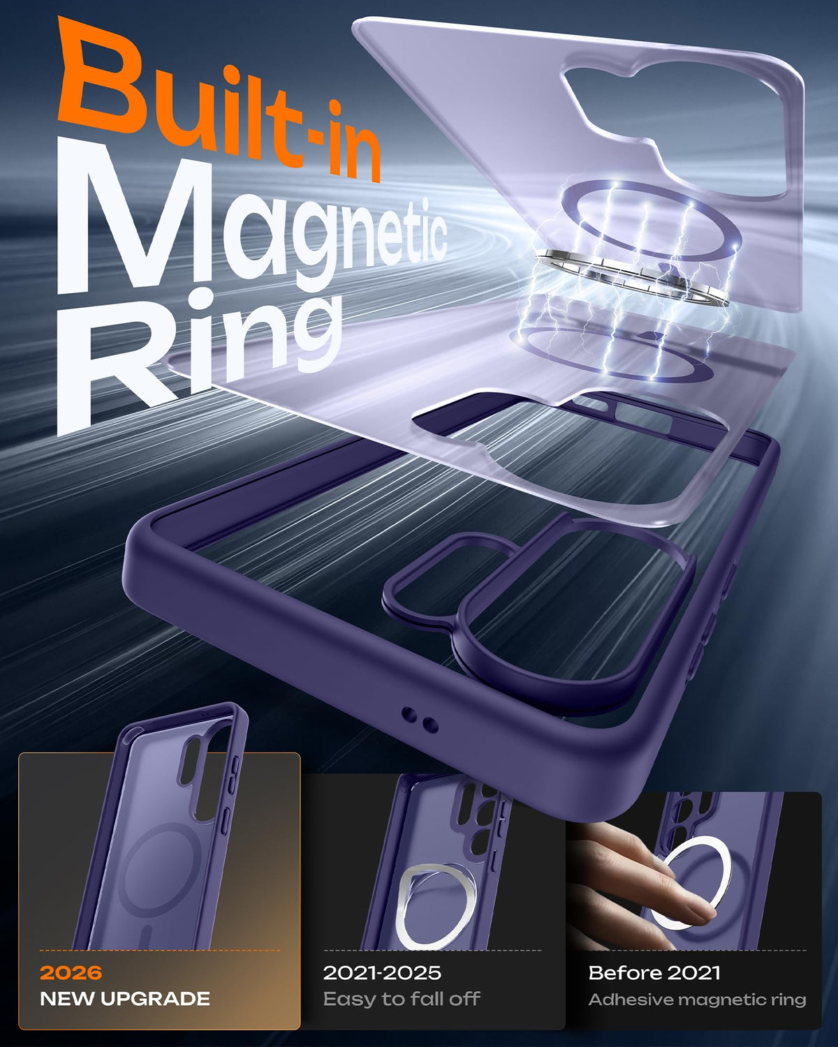 TOCOL for Samsung Galaxy S26 Ultra Case, Fit for MagSafe, Midnight Purple