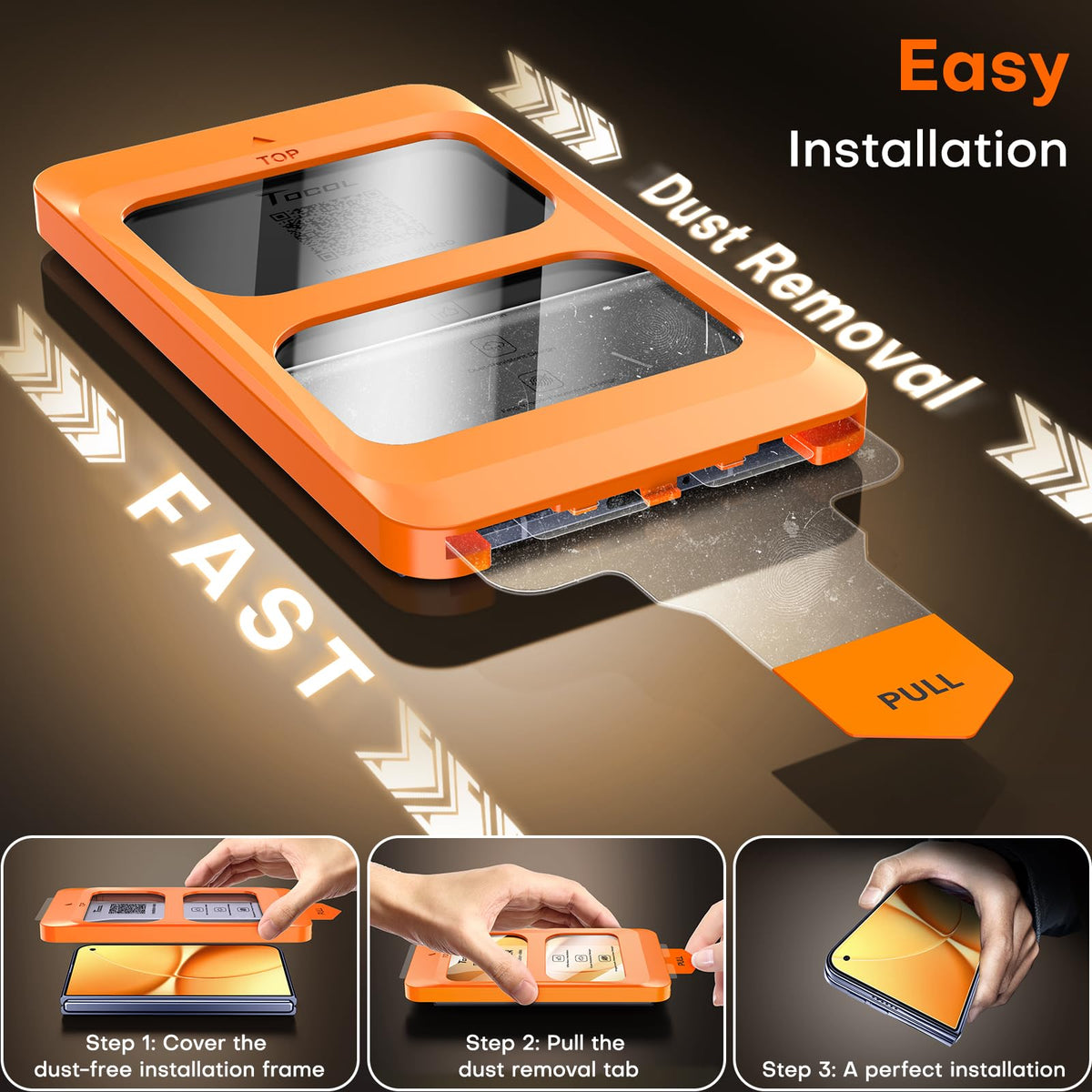 TOCOL for iPhone Duo Screen Protector, Easy Installation