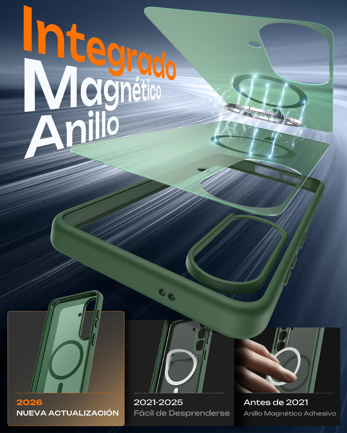 TOCOL for Samsung Galaxy S26 Case, Compatible with MagSafe, Alpine Green