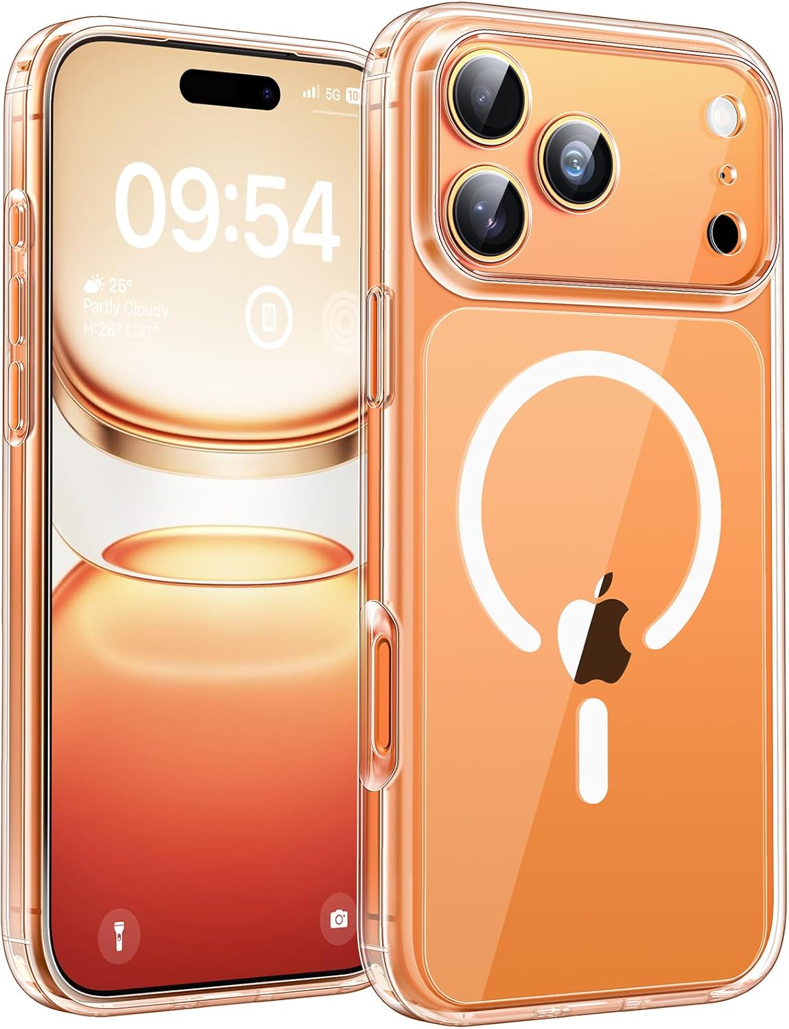 TOCOL Magnetic for iPhone 17 Pro Case 6.3-Inch, Compatible with MagSafe, Full Camera Protection, Built-in Magnetic Ring, Drop Protection Shockproof Slim Translucent Matte Phone Cove