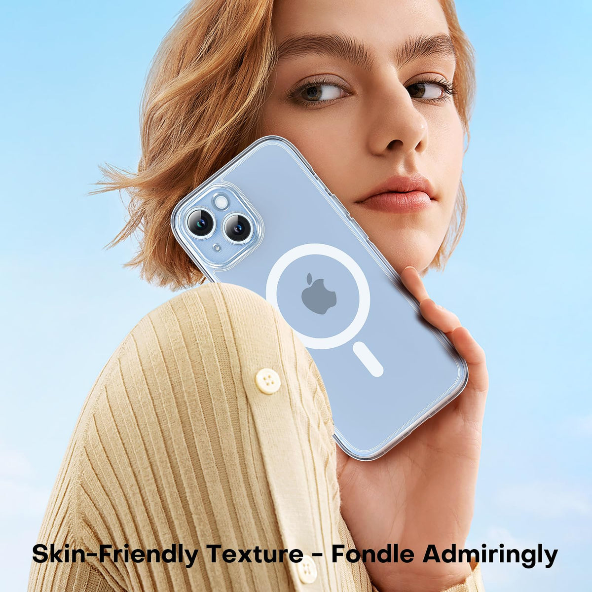 TOCOL Clear Magnetic for iPhone 14 Case 6.1-Inch, Fit for MagSafe, Upgraded [Full Camera Protection], [Never Yellowing] Protective HD Hard Shockproof Slim Phone Cover (Clear)