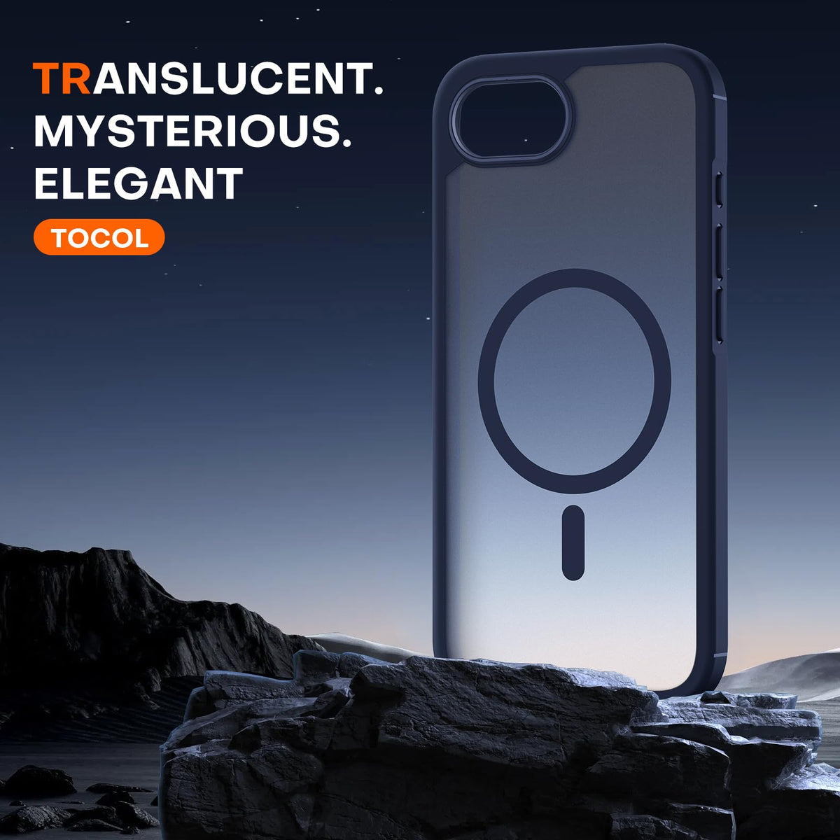 TOCOL for iPhone 17e/16e Case, Compatible with MagSafe, Dark Blue