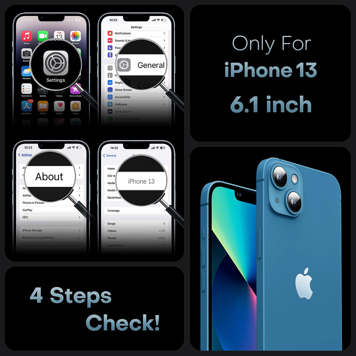 TOCOL Clear Magnetic for iPhone 13 Case 6.1-Inch, Fit for MagSafe, Upgraded [Full Camera Protection], [Never Yellowing] Protective HD Hard Shockproof Slim Phone Cover (Clear)