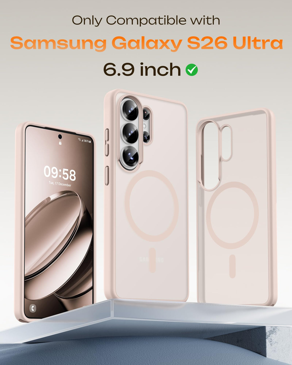 TOCOL for Samsung Galaxy S26 Ultra Case, Compatible with MagSafe, Desert