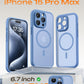 TOCOL for iPhone 15 Pro Max Case, Compatible with MagSafe, Light Blue