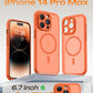TOCOL for iPhone 14 Pro Max Case, Compatible with MagSafe, Orange