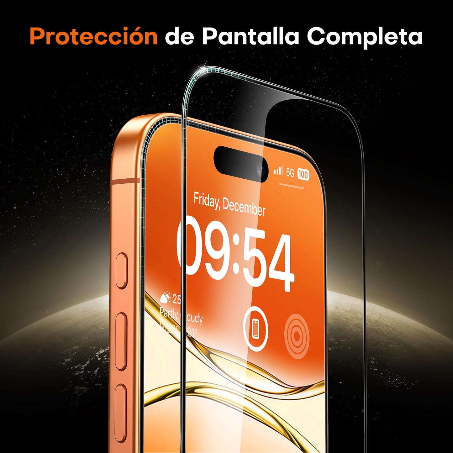 TOCOL 2 Pack Screen Protector for iPhone 17 Pro Max/iPhone 16 Pro Max 6.9-Inch, Instant Installation, Tempered Glass HD Clear, Military Grade Shatterproof, Case Friendly, Full Coverage Protection