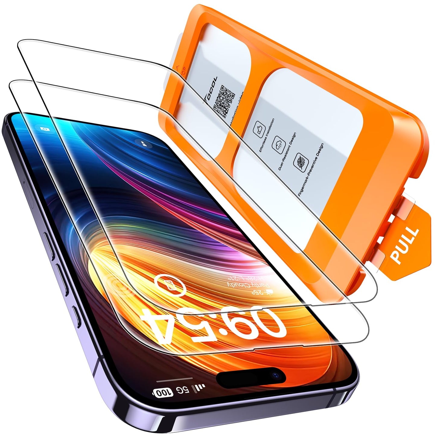 TOCOL for iPhone 14 Pro Max Screen Protector, Clear