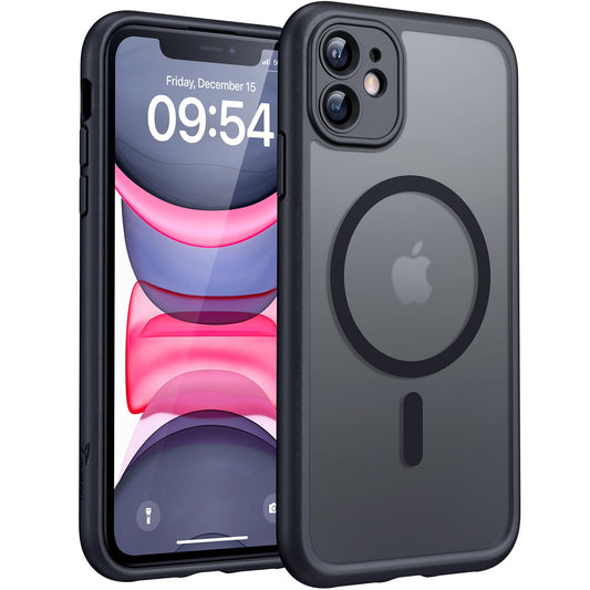 TOCOL Magnetic for iPhone 11 Case, Upgraded Full Camera Protection, Compatible with Magsafe, Military Grade Protection, Bumper for iPhone 11 6.1 Inch, (Black)