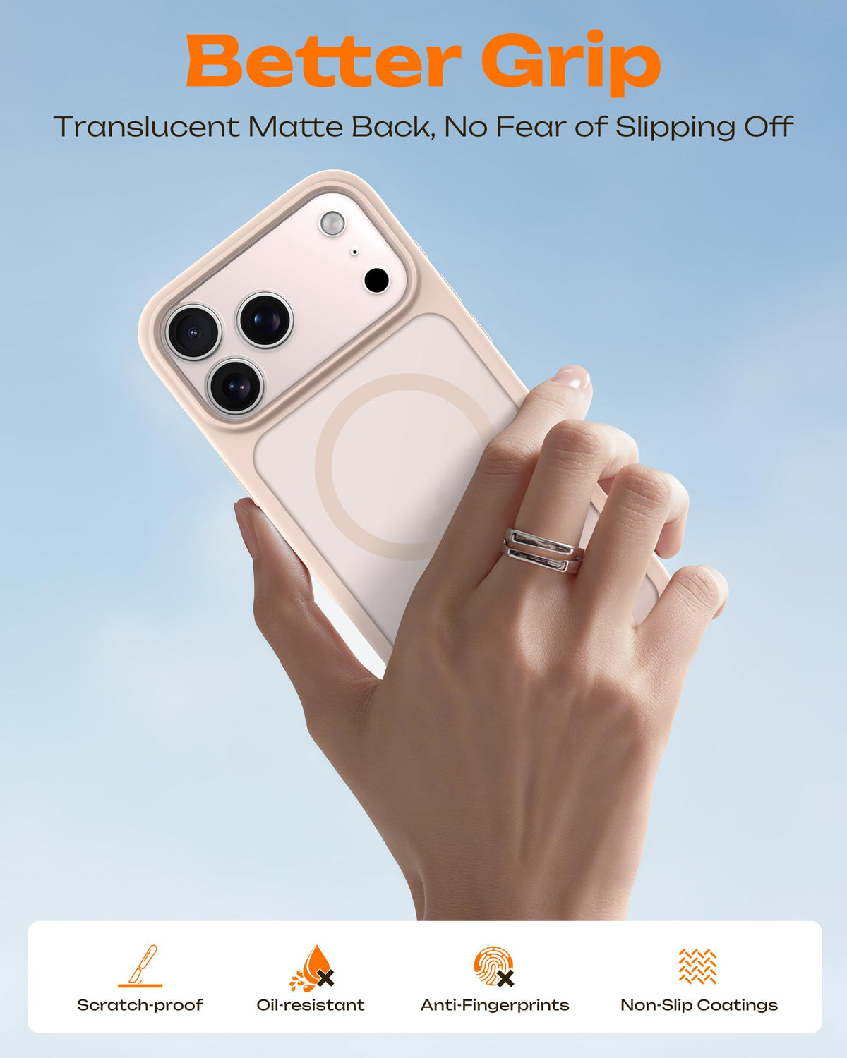 TOCOL for iPhone 18 Pro Max Case, Compatible with MagSafe, Desert