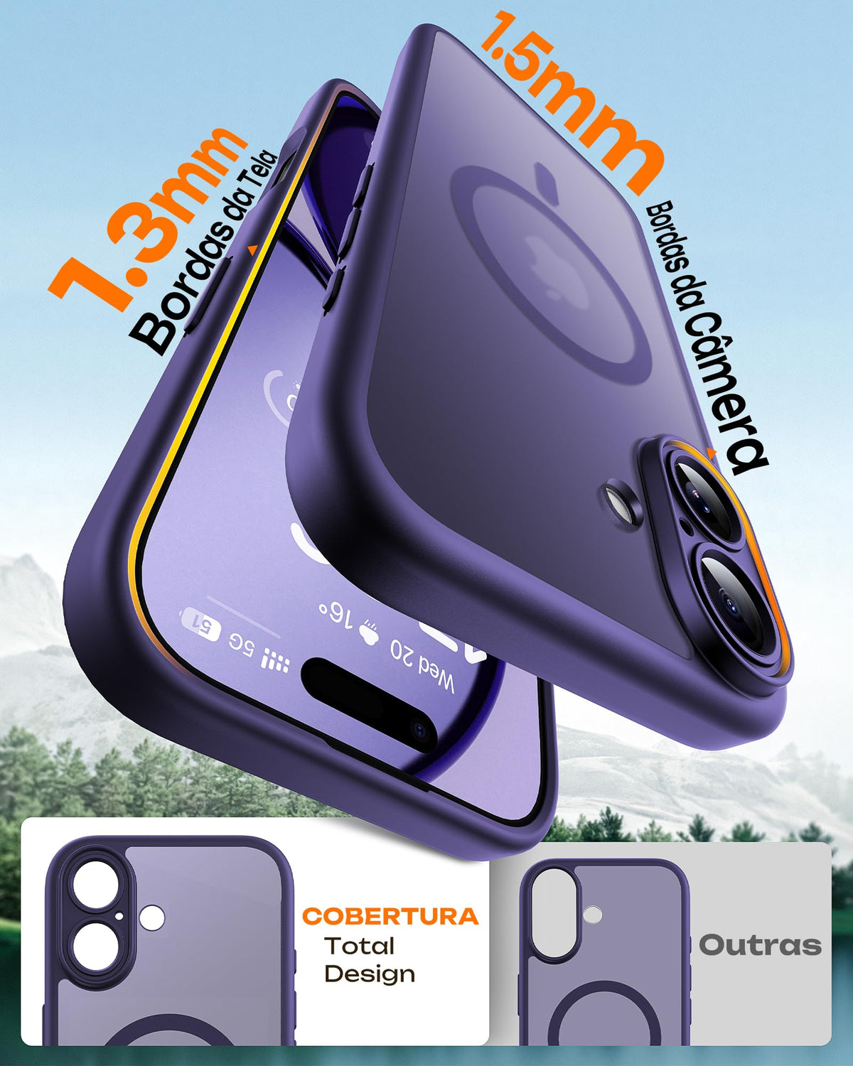 TOCOL for iPhone 17 Case, Compatible with MagSafe, Midnight Purple