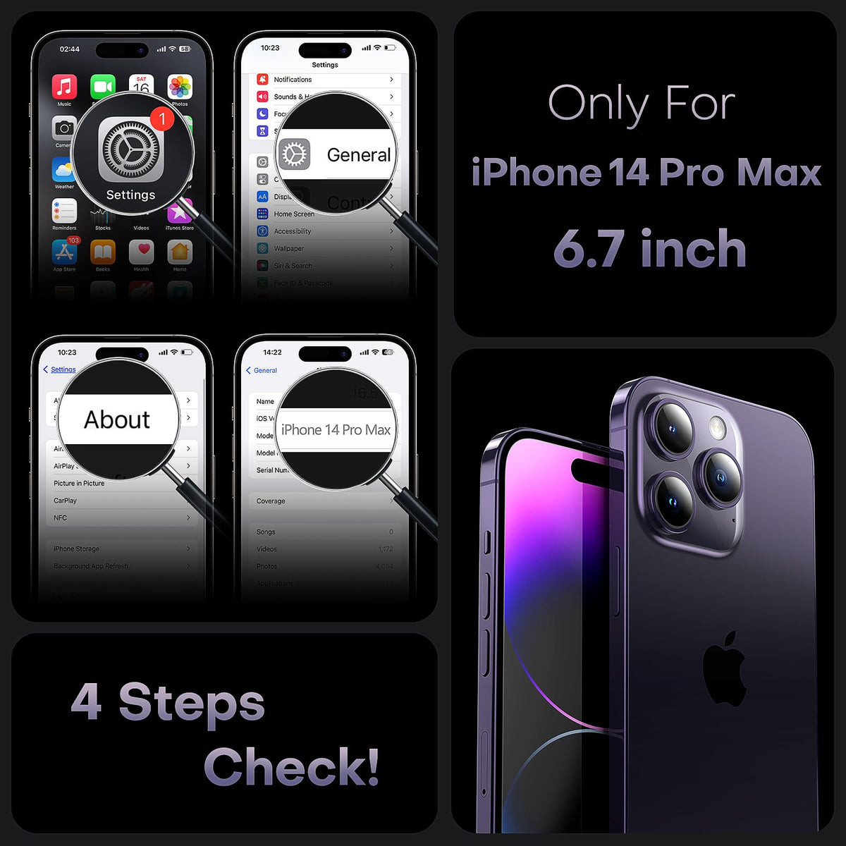 TOCOL Magnetic for iPhone 14 Pro Max Case Clear, Upgraded Full Camera Protection, Compatible with Magsafe, Drop Protection, Phone Cover for iPhone 14 Pro Max 6.7 inch (Clear)