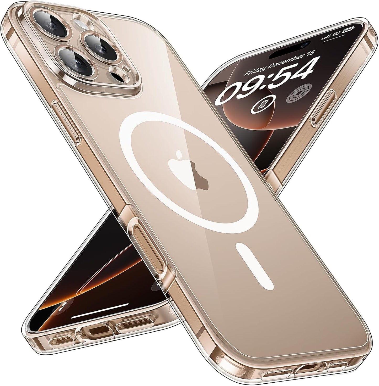 TOCOL Magnetic for iPhone 16 Case 6.1-Inch, Fit for MagSafe, Upgraded [Full Camera Protection], [14FT Military Grade Drop Tested] Shockproof Slim Translucent Matte Back Phone Cover