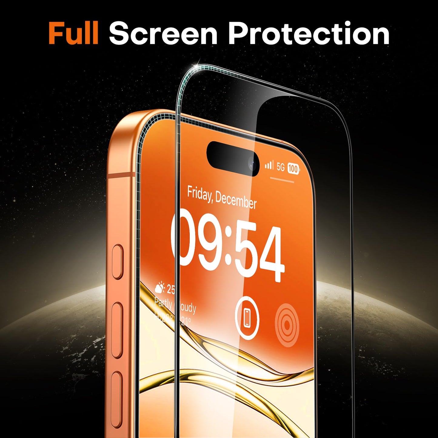 TOCOL For iPhone 17 Pro Max for Tempered Glass 6.9 Inches, Full Screen Automatic Installation 9H Film Shockproof Scratch-Resistant Anti-Fingerprint Bubble-Free Compatible with Case, Pack of 2