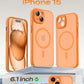 TOCOL for iPhone 15 Case, Compatible with MagSafe, Orange