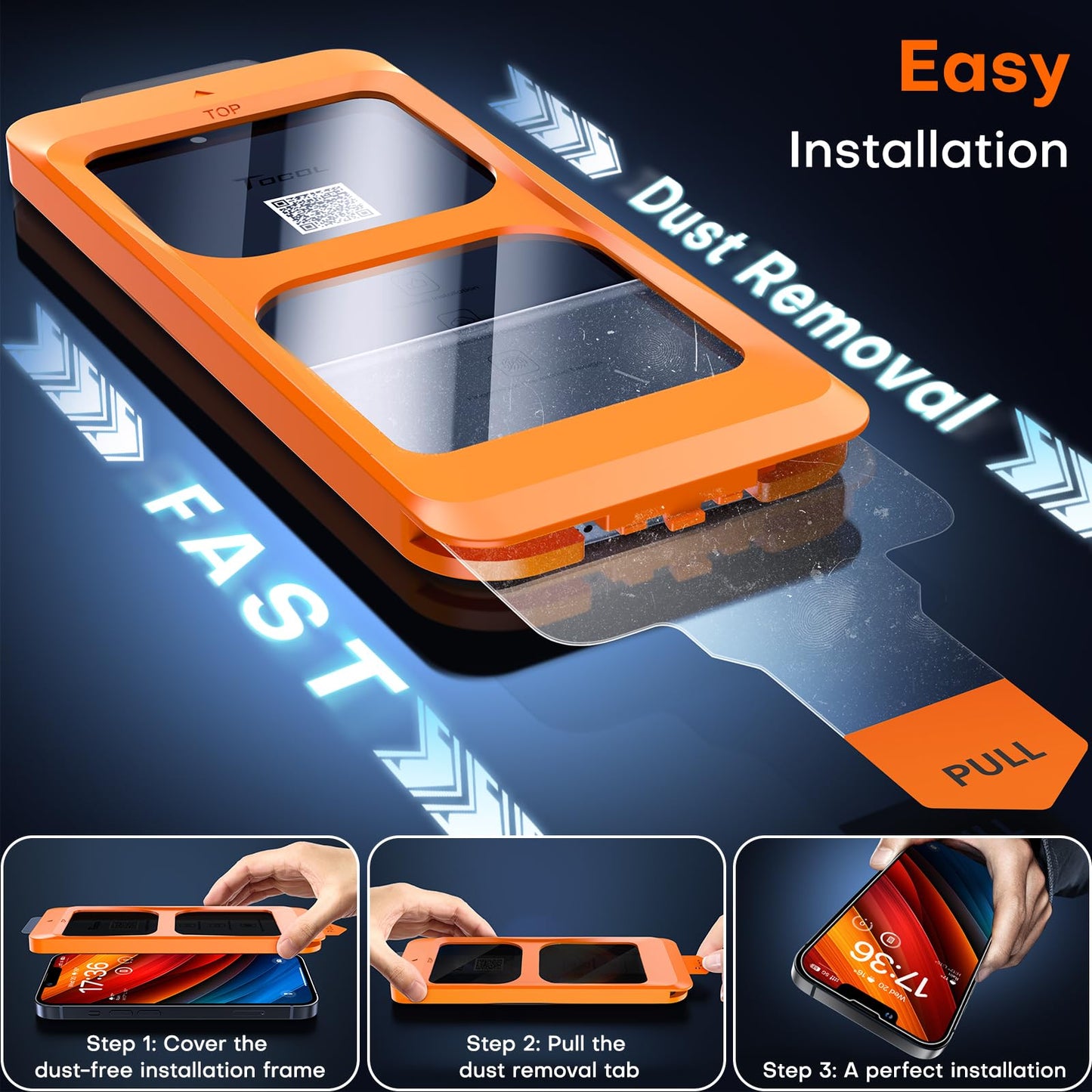 TOCOL 2 Pack for iPhone 12 Mini Privacy Screen Protector 5.4-Inch [True 25°Anti Spy], [Instant Installation] 14FT Military Grade Shatterproof, 9H+ Hardness Tempered Glass No Bubbles No Dust