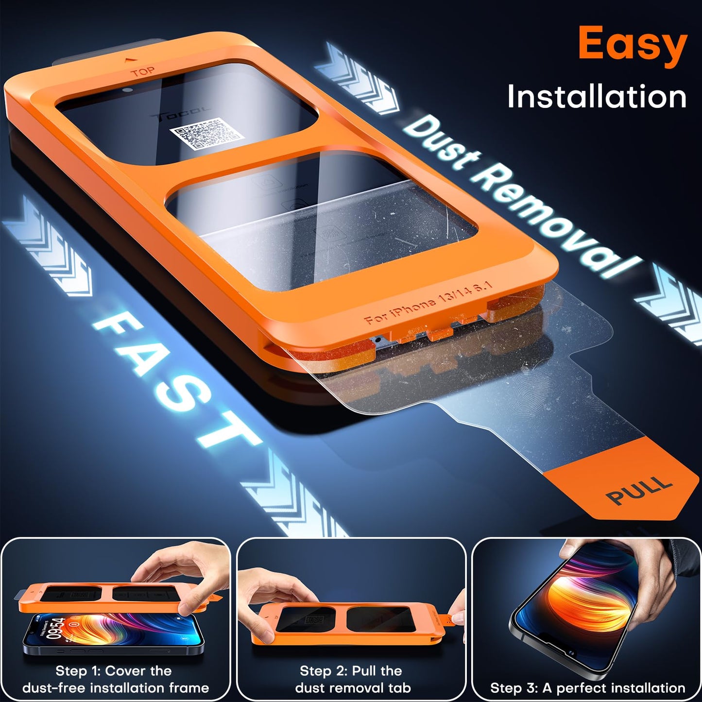 TOCOL for Galaxy S9 Privacy Screen Protector Easy Installation