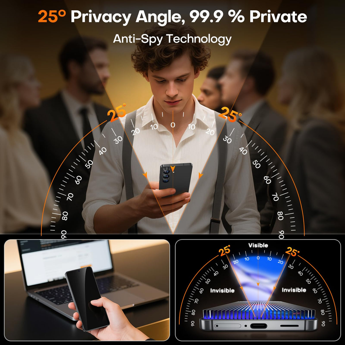 TOCOL for Samsung Galaxy S26 FE Privacy Screen Protector