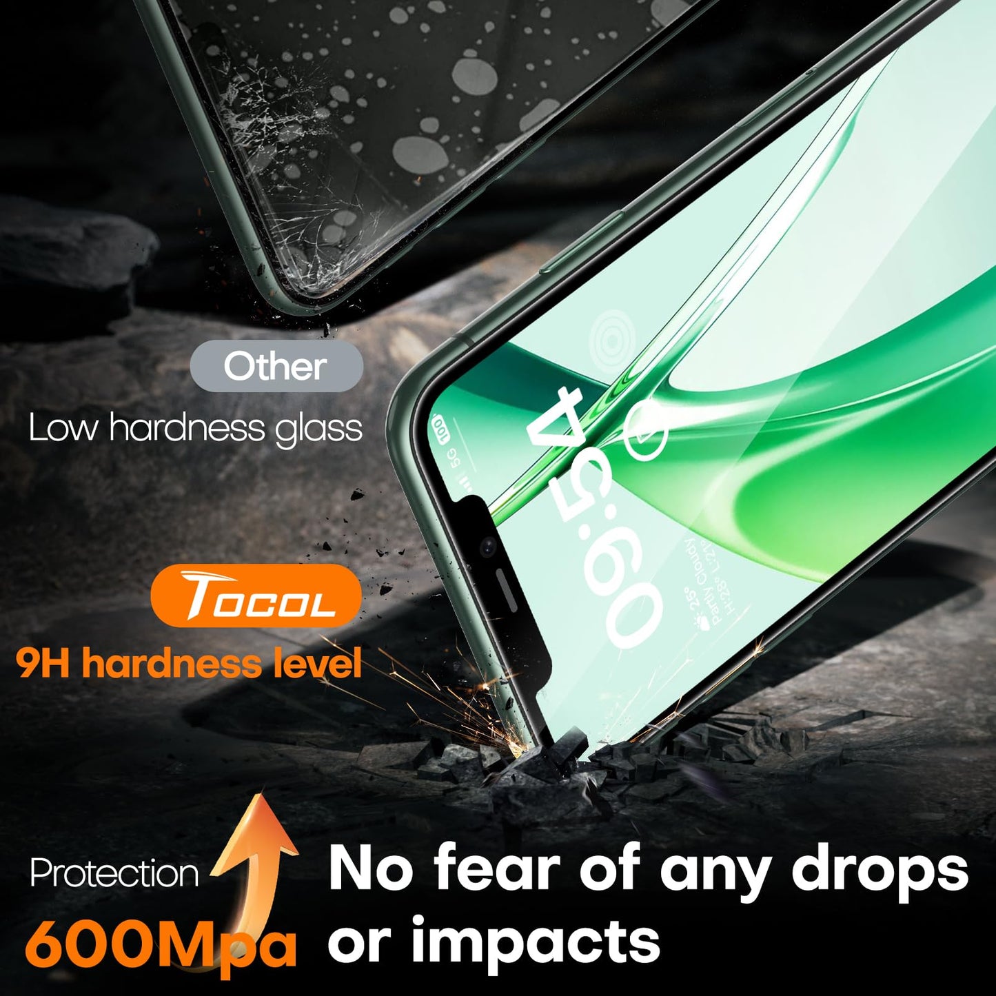 TOCOL for iPhone 11 Pro Max/iPhone Xs Max Screen Protector, Clear
