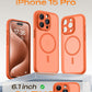 TOCOL for iPhone 15 Pro Case, Compatible with MagSafe, Orange