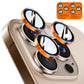 TOCOL for iPhone 16 Pro Max Camera Lens Protector/iPhone 16 Pro Camera Lens Protector Tempered Glass HD Individual Scratch Resistant Cover Accessories Case Friendly 2 Pack（Orange）
