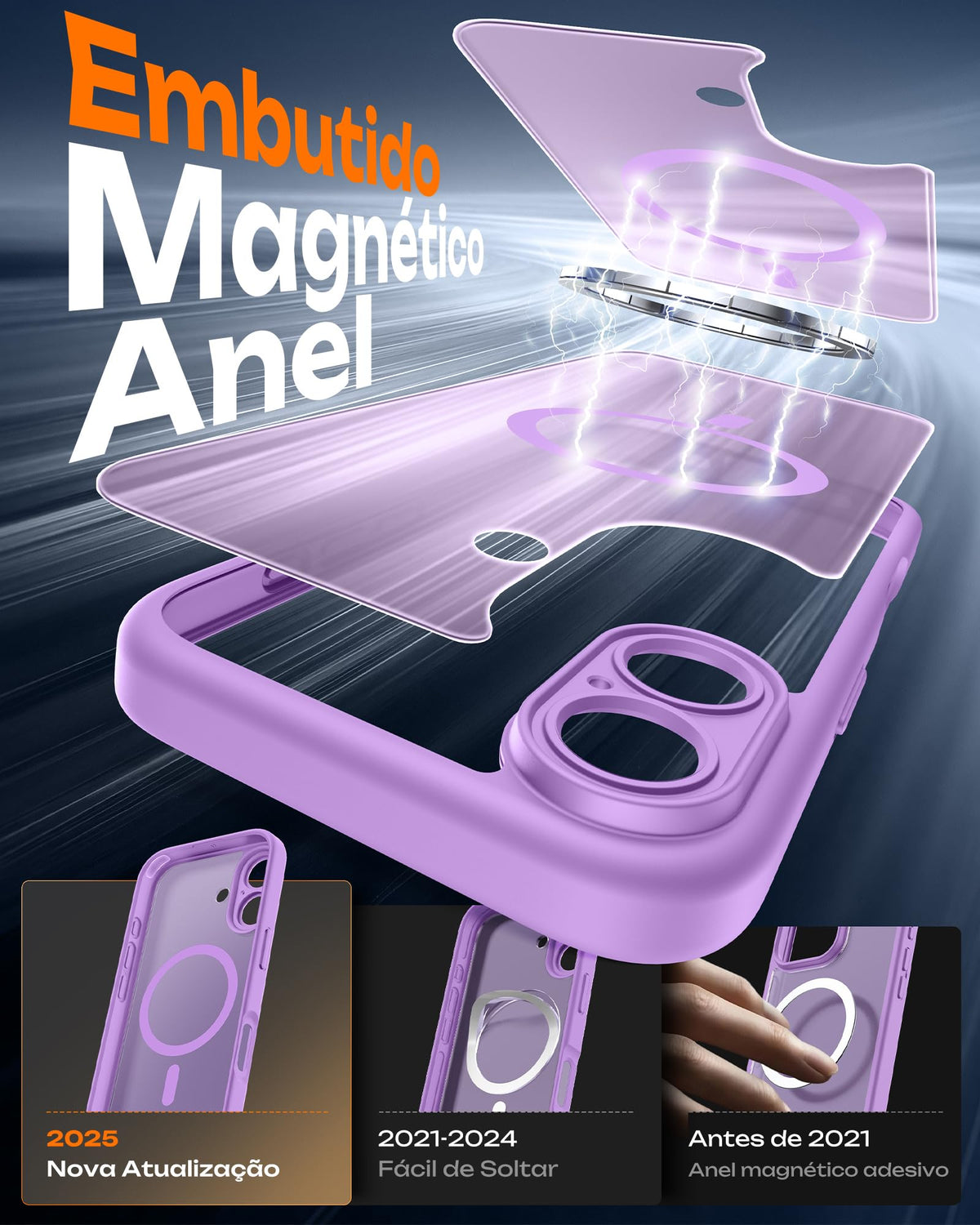 TOCOL for iPhone 17 Case, Compatible with MagSafe, Light Purple