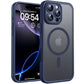 TOCOL Magnetic for iPhone 16 Pro Max Case 6.9-Inch, Fit for MagSafe, Upgraded [Full Camera Protection], [14FT Military Grade Drop Tested] Shockproof Translucent Matte Back Phone Cover (Dark Blue)