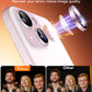 TOCOL Camera Lens Protector for iPhone 15 / iPhone 15 Plus Tempered Glass HD Individual Scratch Resistant Camera Cover Accessories Case Friendly 2 Pack（Light Pink）