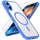 TOCOL Magnetic for iPhone 16 Case 6.1-Inch, Fit for MagSafe, Upgraded [Full Camera Protection], [14FT Military Grade Drop Tested] Shockproof Slim Translucent Matte Back Phone Cover (Ultramarine)
