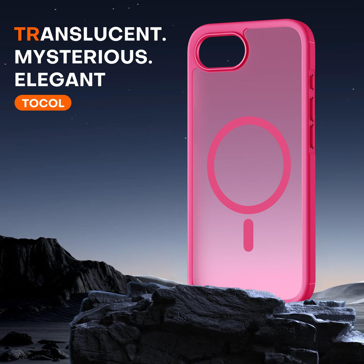 TOCOL for iPhone 17e Case, Compatible with MagSafe, Hot Pink