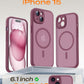 TOCOL for iPhone 15 Case, Compatible with MagSafe, Plum