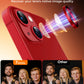 TOCOL Camera Lens Protector for iPhone 13 / iPhone 13 Mini Tempered Glass HD Individual Scratch Resistant Camera Cover Accessories Case Friendly 2 Pack（Red）