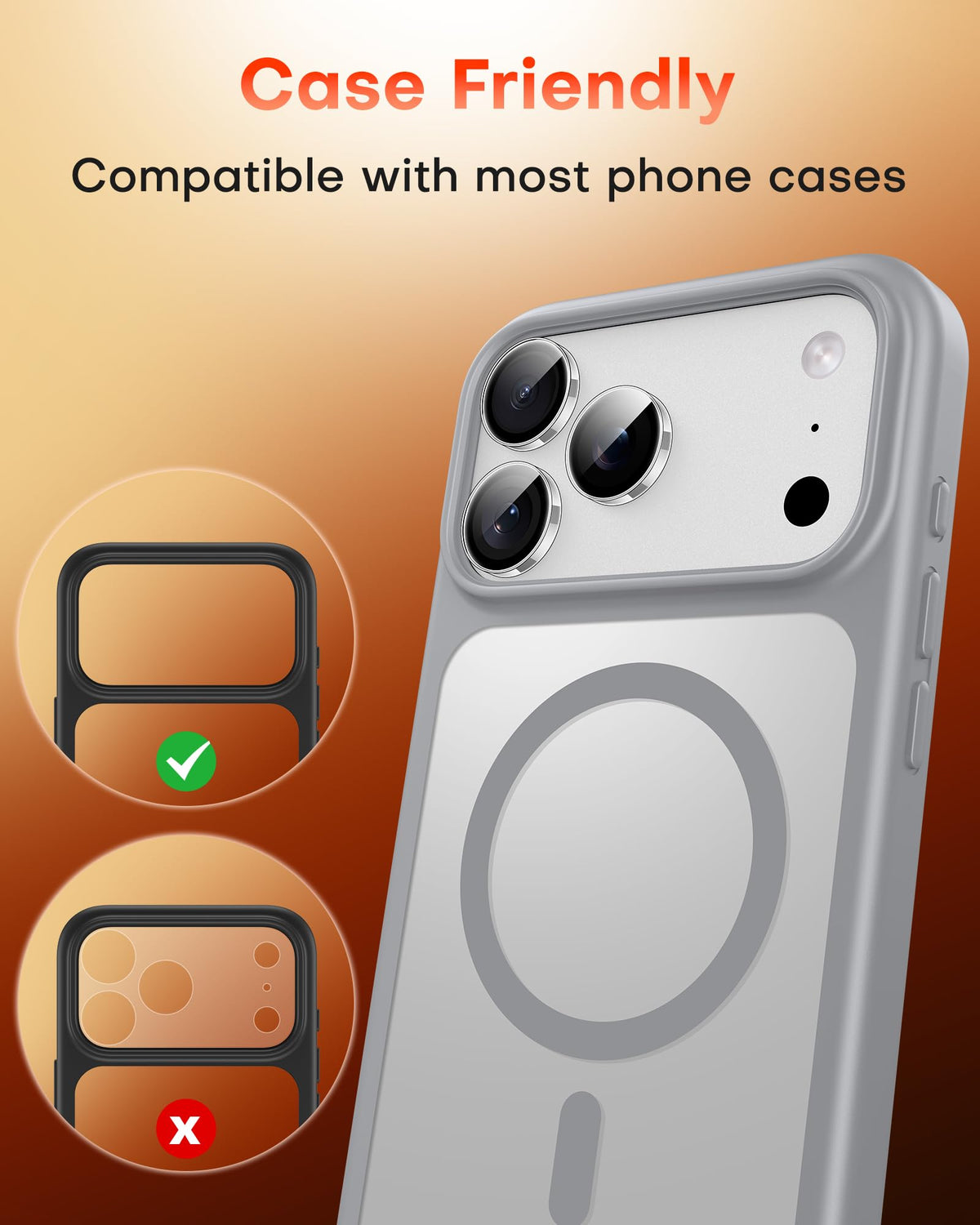 TOCOL Camera Lens Protector for iPhone 17 Pro Max/iPhone 17 Pro Tempered Glass HD Individual Scratch Resistant Camera Cover Accessories Case Friendly 2 Pack（Clear）
