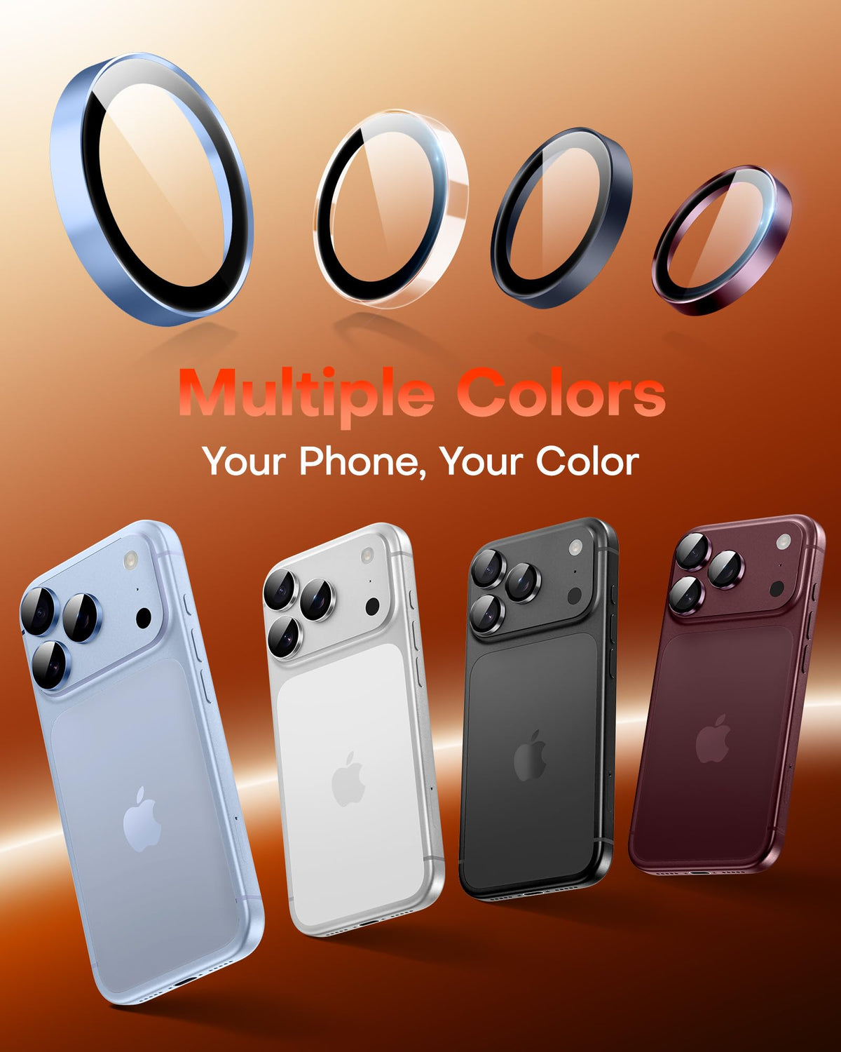 TOCOL 2 Pack for iPhone 18 Pro Max / 18 Pro Camera Lens Protector