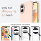 TOCOL 3 in 1 Silicone for iPhone 16 Case 6.1-Inch, with 2 Pack HD Tempered Glass Screen Protector, Liquid Silicone Slim Silky-Soft Touch [Multi-Color] [Anti-Scratch] Shockproof Cover, Pink