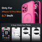 TOCOL for iPhone 12 Pro Max Case, Compatible with MagSafe, Hot Pink
