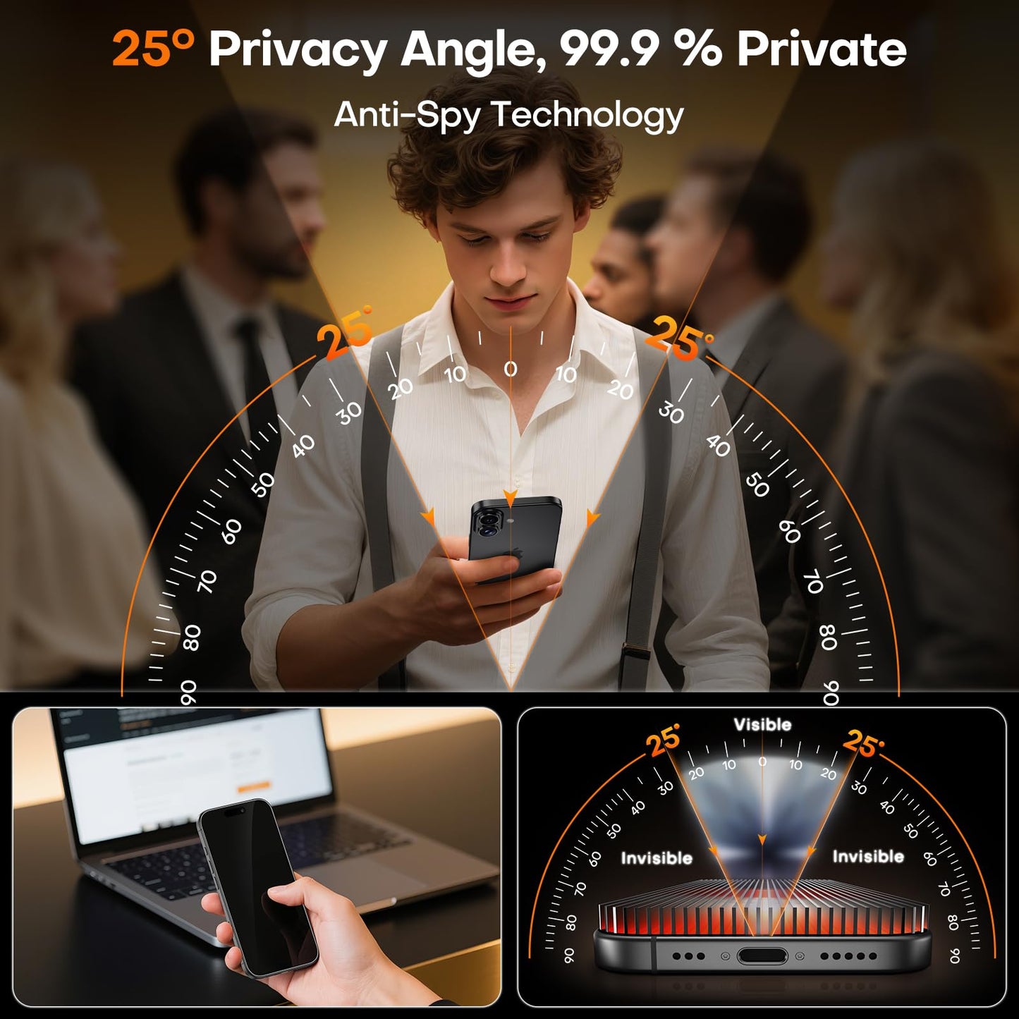 TOCOL for iPhone 17 Privacy Screen Protector