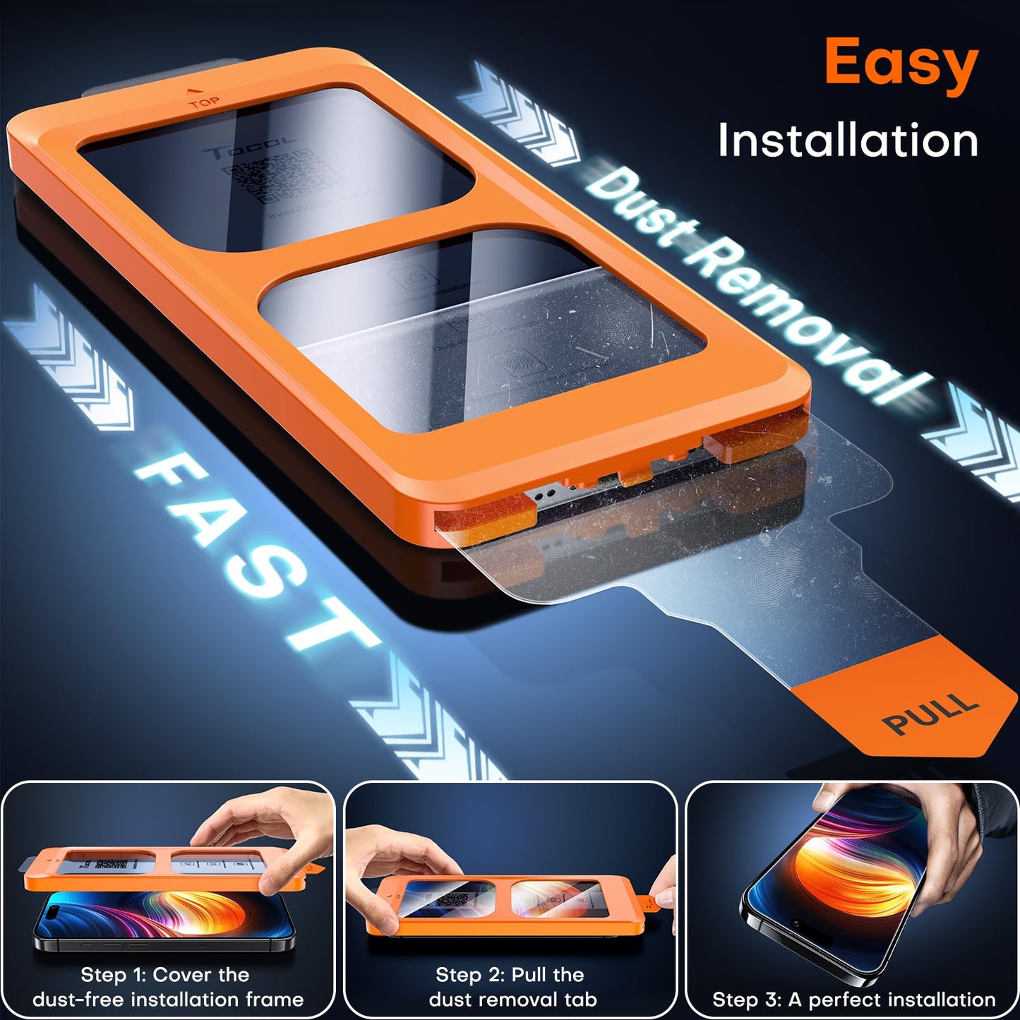TOCOL for iPhone 16 Screen Protector, Clear