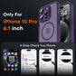 TOCOL for iPhone 15 Pro Case, Compatible with MagSafe, Mdnight Purple