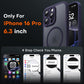 TOCOL Magnetic for iPhone 16 Pro Case 6.3-Inch, Fit for MagSafe, Upgraded [Full Camera Protection], [14FT Military Grade Drop Tested] Shockproof Translucent Matte Back Phone Cover (Midnight Purple)