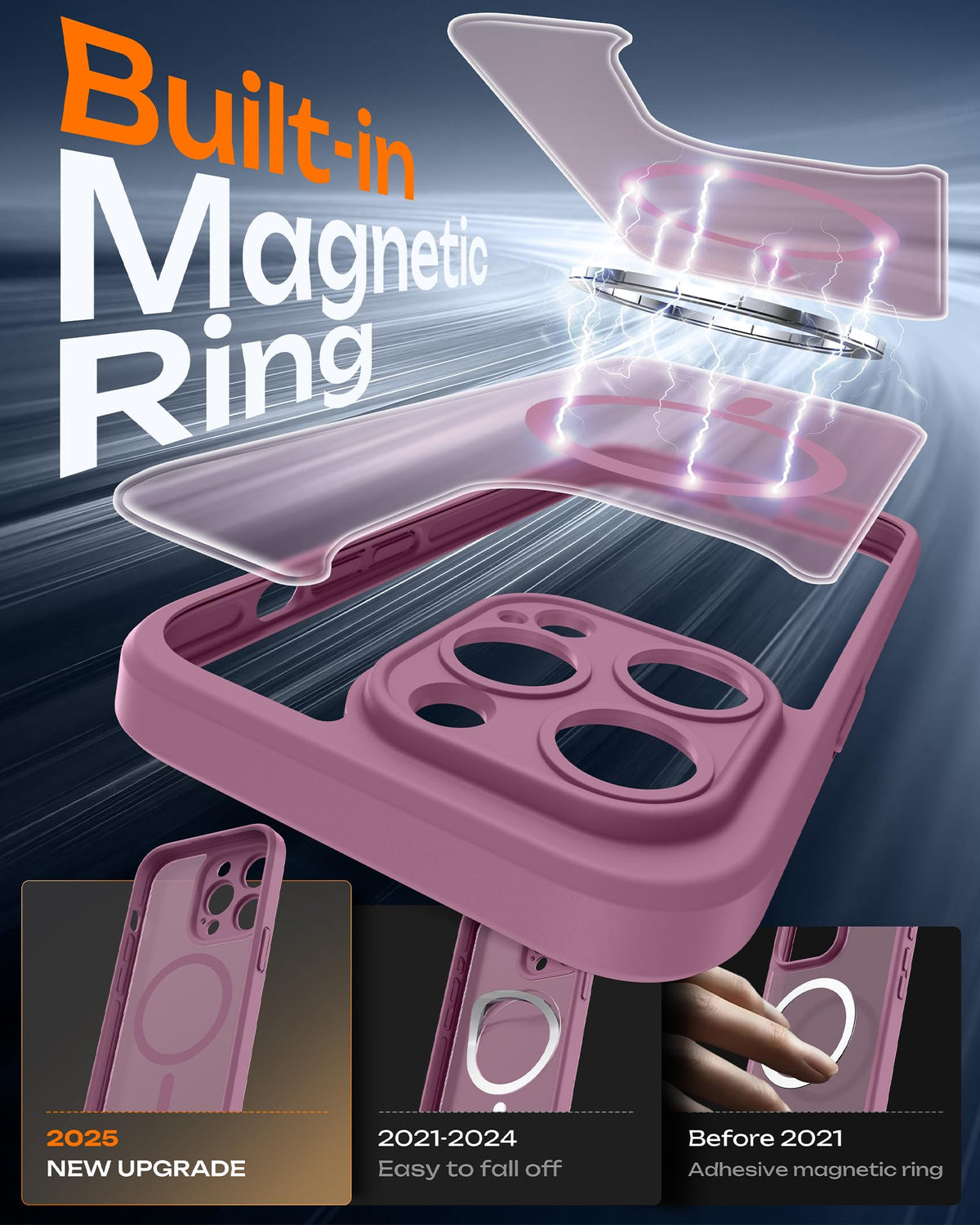 TOCOL for iPhone 14 Pro Max Case, Compatible with MagSafe, Lilac Purple