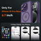 TOCOL for iPhone 15 Pro Max Case, Compatible with MagSafe, Mdnight Purple