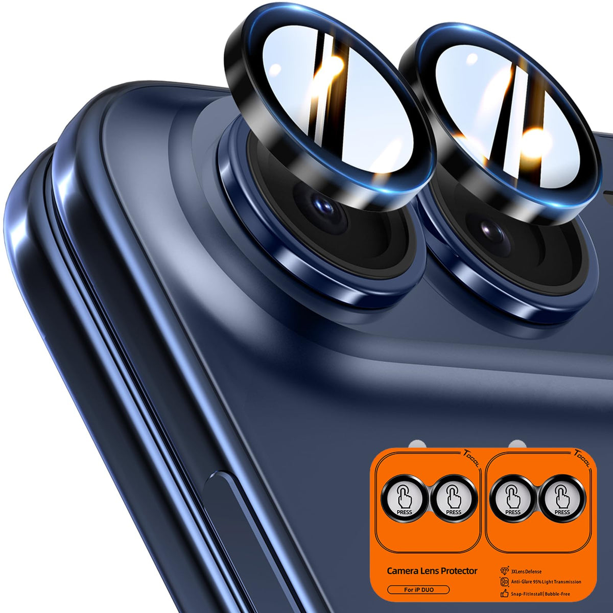 TOCOL 2 Pack for Duo Camera Lens Protector
