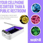 TOCOL UV Phone Sterilizer Boxes Light Sanitizer Cell Phone Cleaner Fits Phones up to 6.6 in, Fits iPhone & Android No Liquids Heat or Chemicals For Keys Earbuds Hardness Military Grade Shatterproof