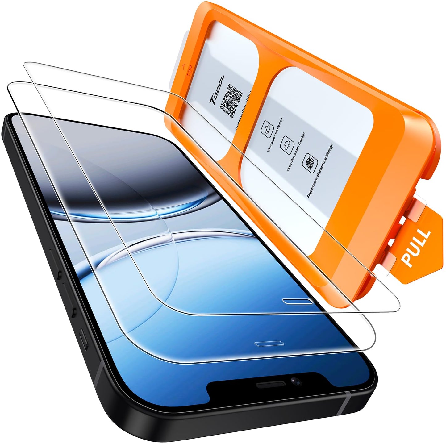 TOCOL for iPhone 12 Mini Screen Protector, Clear