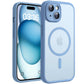 TOCOL Magnetic for iPhone 15 Case 6.1-Inch, Fit for MagSafe, Upgraded [Full Camera Protection], [14FT Military Grade Drop Tested] Shockproof Slim Translucent Matte Back Phone Cover (Light Blue)