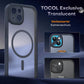 TOCOL Case for iPhone 15, Magsafe, Full Camera Protection, Shockproof, Scratch-Resistant, Translucent Back, Magnetic Mobile Phone Case for iPhone 15, Black