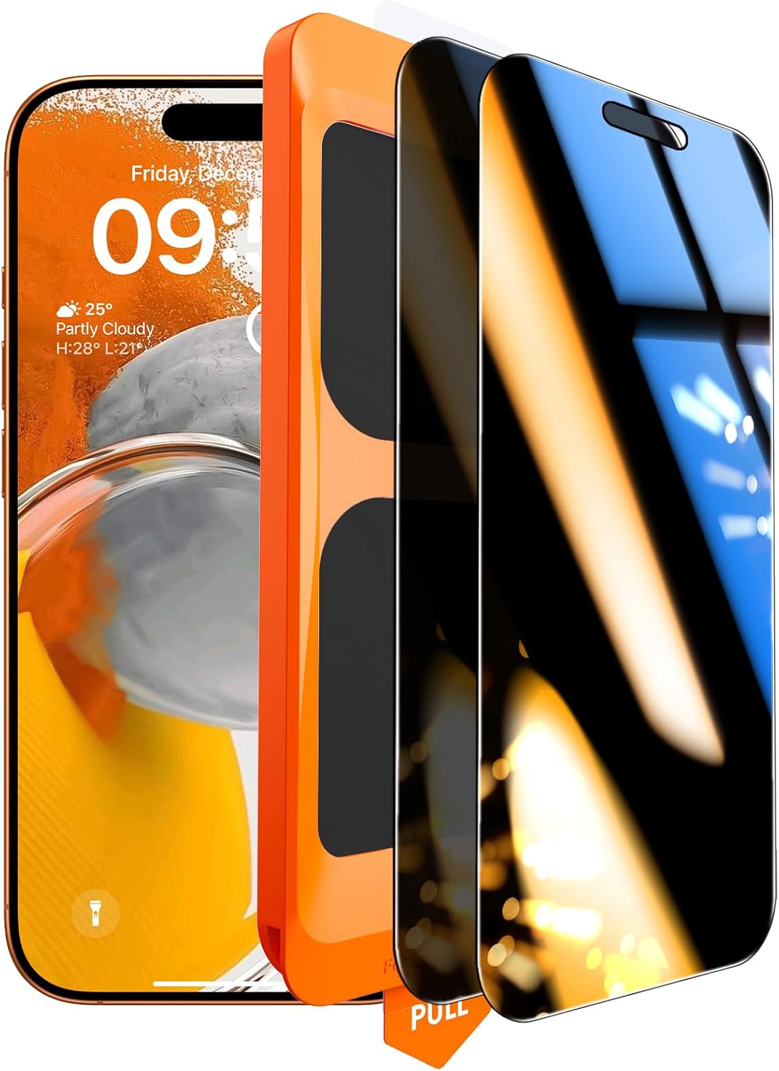 TOCOL for iPhone 17 Pro/iPhone 16 Pro Screen Protector 6.3-Inch, Instant Installation, Tempered Glass HD Clear, Full Coverage Protection, Military Grade Shatterproof, Case Friendly, 2 Pack