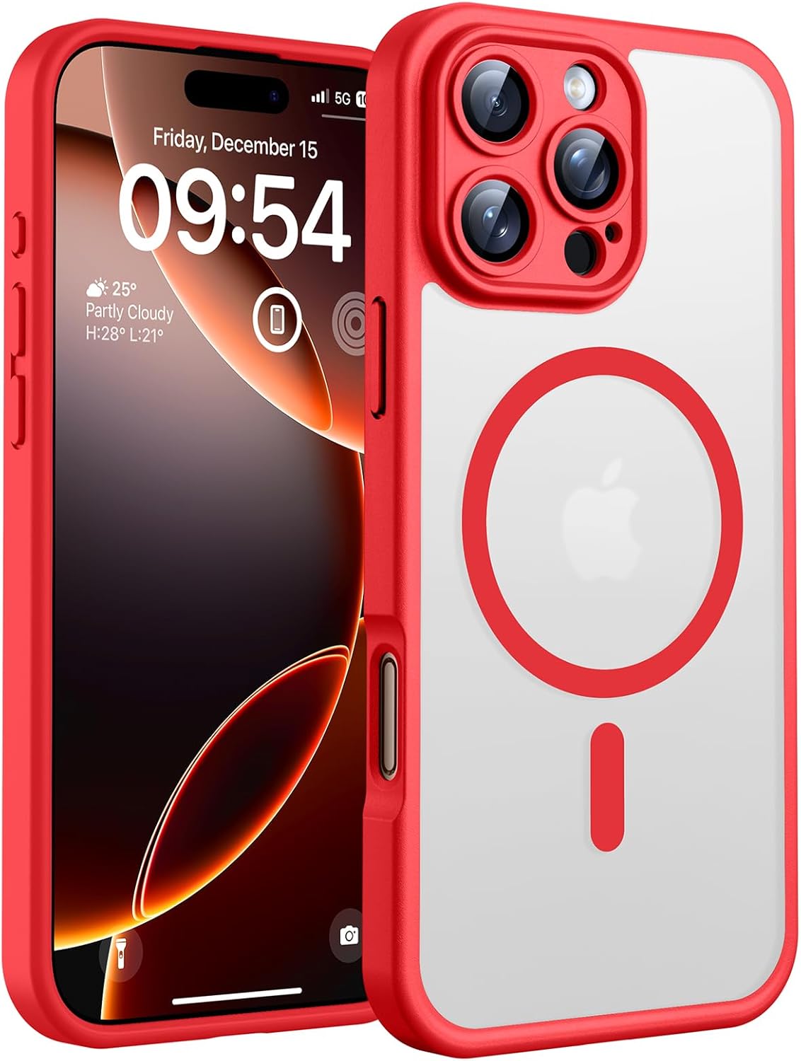 TOCOL Magnetic for iPhone 16 Case 6.1-Inch, Fit for MagSafe, Upgraded [Full Camera Protection], [14FT Military Grade Drop Tested] Shockproof Slim Translucent Matte Back Phone Cover